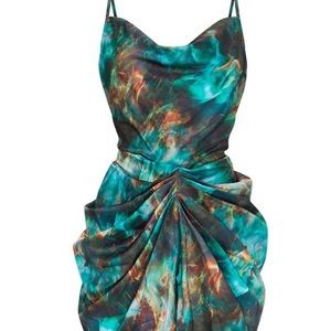 Pretty Little Thing strapped cowl neck dress NWT